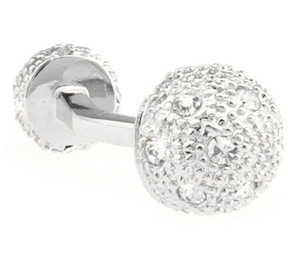 Silver with Clear Swarovski® Crystals Dual Ball Cufflinks (V-CF-C8398C-S) Silver with Clear Swarovski® Crystals Dual Ball Cufflinks (V-CF-C8398C-S)
