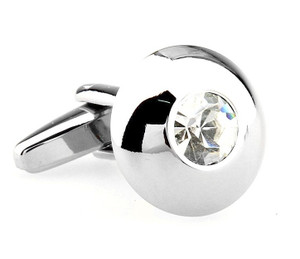 Small Round Diamond Crystal Cufflinks (V-CF-61308C-S) Small Round Diamond Crystal Cufflinks (V-CF-61308C-S)