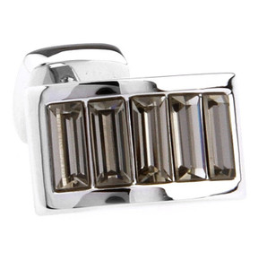 Smoke-Colored Swarovski® Crystal Arch Cufflinks (V-CF-C900SM) Smoke-Colored Swarovski® Crystal Arch Cufflinks (V-CF-C900SM)