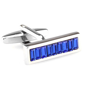 Royal Blue Swarovski® Crystal Baguette Cufflinks (V-CF-C64921BL-S) Royal Blue Swarovski® Crystal Baguette Cufflinks (V-CF-C64921BL-S)