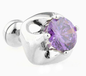 Big Purple Round Cut Swarovski® Crystal Cufflinks (V-CF-C40346PR-S) Big Purple Round Cut Swarovski® Crystal Cufflinks (V-CF-C40346PR-S)