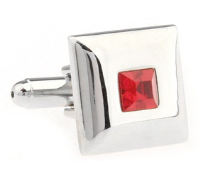 Red Square Crystal Cufflinks (V-CF-C68413R) Red Square Crystal Cufflinks (V-CF-C68413R)