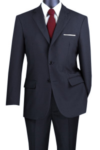 Lucci 2-Button with Flat Front Slacks Budget Suit - Navy Lucci 2-Button with Flat Front Slacks Budget Suit - Navy