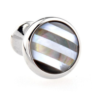 Abalone Shell and Mother of Pearl Stripe Inlay Cufflinks (V-CF-G52810-S) Abalone Shell and Mother of Pearl Stripe Inlay Cufflinks (V-CF-G52810-S)