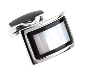 Black Cat's Eye & Mother-of-Pearl Arch Cufflinks (V-CF-G6153B) Black Cat's Eye & Mother-of-Pearl Arch Cufflinks (V-CF-G6153B)