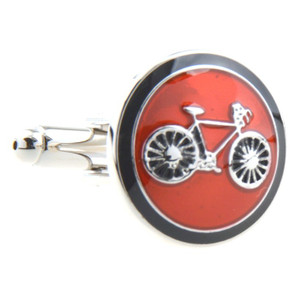 Red Enamel Bicycle Cufflinks (V-CF-E52977R) Red Enamel Bicycle Cufflinks (V-CF-E52977R)
