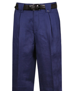 Veronesi 100% Royal Blue Linen Wide-Legged Slacks Veronesi 100% Royal Blue Linen Wide-Legged Slacks