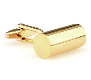 Oversized Cylinder Gold Cufflinks (V-CF-M5889G) Oversized Cylinder Gold Cufflinks (V-CF-M5889G)