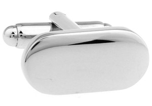 Silver Oval Cufflinks (V-CF56154) Silver Oval Cufflinks (V-CF56154)