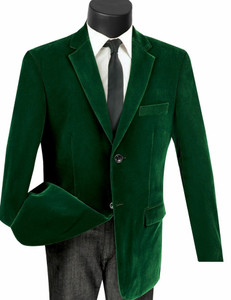Vinci Emerald Green Velvet Classic Sportcoat Vinci Emerald Green Velvet Classic Sportcoat