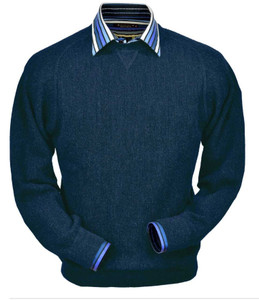 Peru Unlimited Baby Alpaca and Wool Sweatshirt Sweater - Midnight Heather Peru Unlimited Baby Alpaca and Wool Sweatshirt Sweater - Midnight Heather