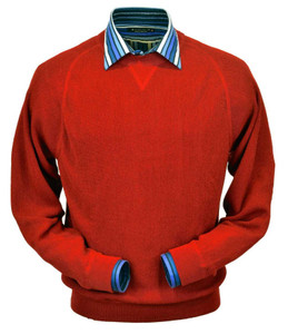 Peru Unlimited Baby Alpaca and Wool Sweatshirt Sweater - Red Peru Unlimited Baby Alpaca and Wool Sweatshirt Sweater - Red