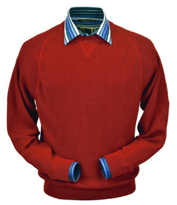 Peru Unlimited Baby Alpaca and Wool Sweatshirt Sweater - Rouge Red Peru Unlimited Baby Alpaca and Wool Sweatshirt Sweater - Rouge Red