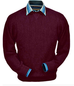 Peru Unlimited Baby Alpaca and Wool Sweatshirt Sweater - Wine Peru Unlimited Baby Alpaca and Wool Sweatshirt Sweater - Wine