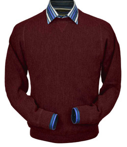 Peru Unlimited Baby Alpaca and Wool Sweatshirt Sweater - Burgundy Peru Unlimited Baby Alpaca and Wool Sweatshirt Sweater - Burgundy