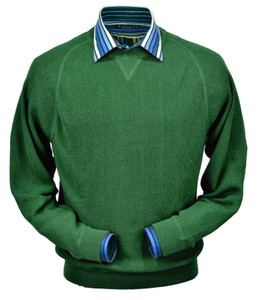 Peru Unlimited Baby Alpaca and Wool Sweatshirt Sweater - Pebble Green Peru Unlimited Baby Alpaca and Wool Sweatshirt Sweater - Pebble Green