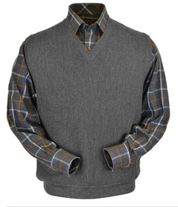 Peru Unlimited Baby Alpaca and Wool Vest - Medium Grey