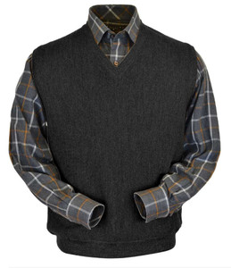 Peru Unlimited Baby Alpaca and Wool Vest - Charcoal  Peru Unlimited Baby Alpaca and Wool Vest - Charcoal