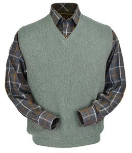Peru Unlimited Baby Alpaca and Wool Vest - Soft Green