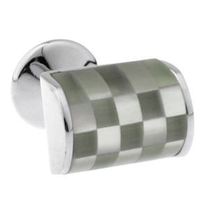 Mother-of-Pearl & Cat's Eye Insert Square Cufflinks (V-CF-66370MP-GY) Mother-of-Pearl & Cat's Eye Insert Square Cufflinks (V-CF-66370MP-GY)