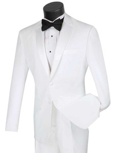Lucci White 2-Button Budget Tuxedo - Slim Fit Lucci White 2-Button Budget Tuxedo - Slim Fit