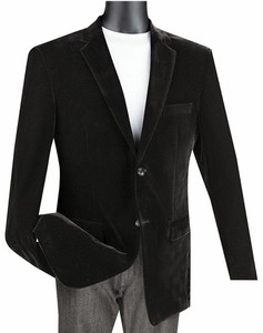 Vinci Black Velvet Classic Sportcoat Vinci Black Velvet Classic Sportcoat