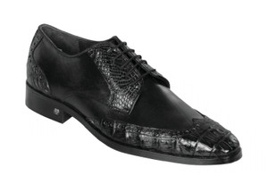 Lombardy - Genuine Caiman Belly Wingtip Dress Shoe - Black Lombardy - Genuine Caiman Belly Wingtip Dress Shoe - Black
