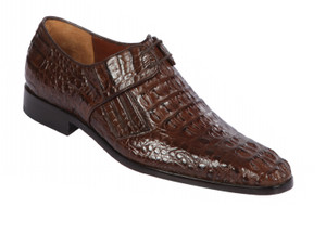 Lombardy - Genuine Caiman Croc Hornback Dress Shoe - Brown Lombardy - Genuine Caiman Croc Hornback Dress Shoe - Brown