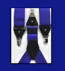 Antonia Convertible Button & Clip Stretch Braces - Suspenders - Royal Antonia Convertible Button & Clip Stretch Braces - Suspenders - Royal