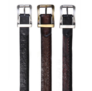 Los Altos Genuine Ostrich Quill and Braided Leather Casual Belt Los Altos Genuine Ostrich Quill and Braided Leather Casual Belt