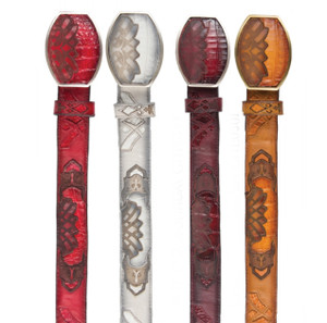 Los Altos Genuine Caiman Hornback Western Fashion Belt