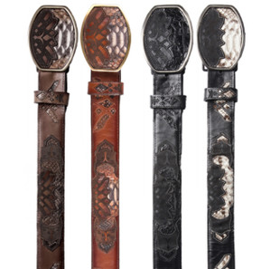 Los Altos Genuine Python Western Fashion Belt Los Altos Genuine Python Western Fashion Belt