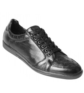 Los Altos Genuine Ostrich Quill Black Sneaker Los Altos Genuine Ostrich Quill Black Sneaker