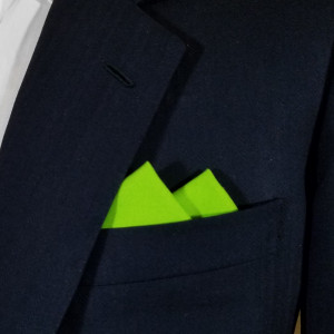 Green Apple 100% Cotton Pre-Folded Pocket Square Handkerchief Insert - 2 Point Green Apple 100% Cotton Pre-Folded Pocket Square Handkerchief Insert - 2 Point