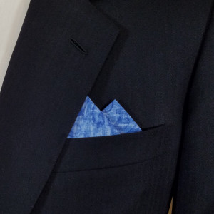 100% Cotton Pre-Folded Pocket Square Handkerchief Insert - Blue Floral Swirl 100% Cotton Pre-Folded Pocket Square Handkerchief Insert - Blue Floral Swirl