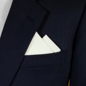100% Cotton Pre-Folded Pocket Square Handkerchief Insert - Off White 100% Cotton Pre-Folded Pocket Square Handkerchief Insert - Off White