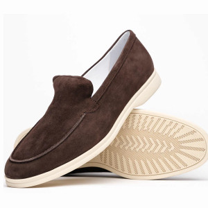 Zelli Livorno - Brown Goat Suede Casual Italian Loafer  Zelli Livorno - Brown Goat Suede Casual Italian Loafer