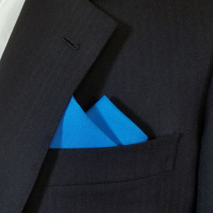 100% Cotton Pre-Folded Pocket Square Handkerchief Insert - Ocean Blue 100% Cotton Pre-Folded Pocket Square Handkerchief Insert - Ocean Blue
