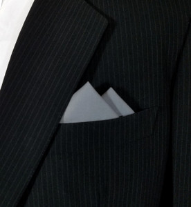 100% Cotton Pre-Folded Pocket Square Handkerchief Insert - Battleship Grey 100% Cotton Pre-Folded Pocket Square Handkerchief Insert - Battleship Grey
