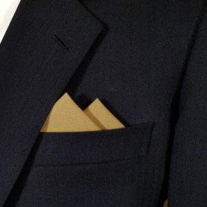 Khaki Tan 100% Cotton Pre-Folded Pocket Square Handkerchief Insert - 2 Point Khaki Tan 100% Cotton Pre-Folded Pocket Square Handkerchief Insert - 2 Point