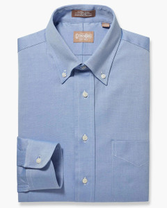 Gitman Bros. 100% Blue Pinpoint Cotton Button-Down Shirt Gitman Bros. 100% Blue Pinpoint Cotton Button-Down Shirt