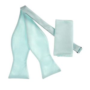 Light Aqua Pin Dot Weave 100% Woven Silk Self Tie Silk Bow Tie Set Light Aqua Pin Dot Weave 100% Woven Silk Self Tie Silk Bow Tie Set