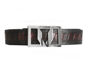 Vestigium Genuine Caiman Belly & Calf Belt - Black Cherry Vestigium Genuine Caiman Belly & Calf Belt - Black Cherry