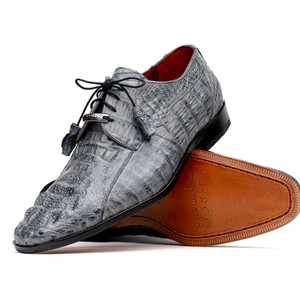 Marco di Milano Genuine Caiman Crocodile Dress Tie Shoe - Grey Marco di Milano Genuine Caiman Crocodile Dress Tie Shoe - Grey