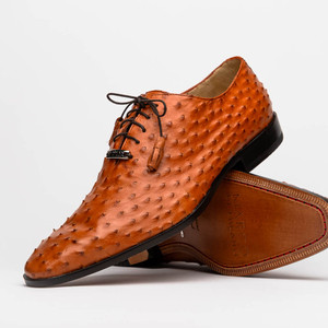 Marco di Milano Genuine Ostrich Quill Dress Tie Shoe - Brandy Marco di Milano Genuine Ostrich Quill Dress Tie Shoe - Brandy