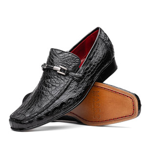 Marco di Milano Genuine Alligator with Metal Bit Loafer - Black Marco di Milano Genuine Alligator with Metal Bit Loafer - Black