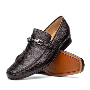 Marco di Milano Genuine Alligator with Metal Bit Loafer - Brown Marco di Milano Genuine Alligator with Metal Bit Loafer - Brown