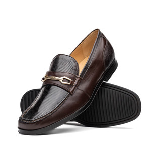 Marco di Milano Genuine Lizard & Calf Leather Comfort Loafer - Brown Marco di Milano Genuine Lizard & Calf Leather Comfort Loafer - Brown