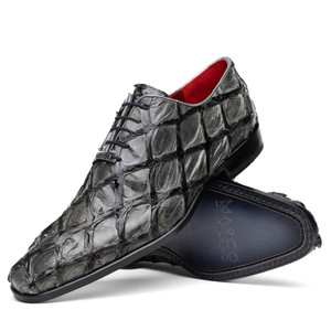 Marco di Milano Genuine Pirarucu Dress Tie Shoe - Grey Marco di Milano Genuine Pirarucu Dress Tie Shoe - Grey