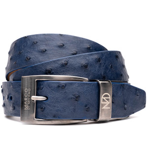 Marco di Milano Genuine Ostrich Quill Dress Belt - Navy Blue Marco di Milano Genuine Ostrich Quill Dress Belt - Navy Blue